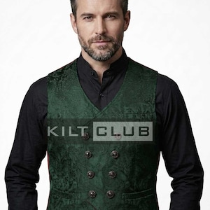 dark green dress vest Men's Dark Green Suit Vest, 64 Standard