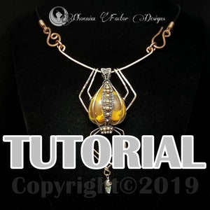 Orb Weaver Pendant Tutorial, Wire Wrapped Jewelry, How To, ArtDeco, Spider Necklace Pattern