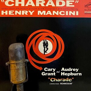 Charade Vinyl Vintage Record Soundtrack LP 1960s Cary Grant & Audrey Hepburn movie Stage and Screen 1963 RCA MONO w/ Henry Mancini score image 1