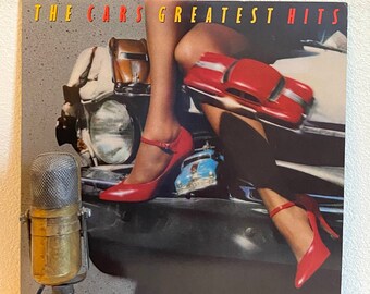 The Cars "Greatest Hits" Vintage Vinyl Record Album LP 1980's Music New Wave (1985 Elektra w/"Let's Go", "Drive","My Best Friend's Girl")
