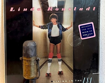 Linda Ronstadt "Living In The USA" Vinyl Record Album 1970s Pop Rock and Roll Vocals Soft Rock (1978 Asylum Records) Winter Vinyl Sale