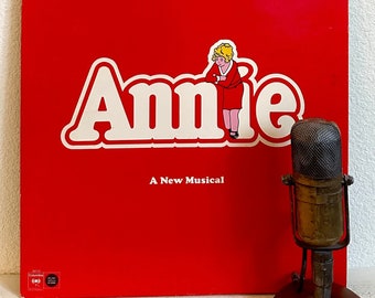 Vintage Vinyl Record LP Album Musical Original Cast Recording "Annie: A New Musical" (1977 Columbia Records w/ Andrea McArdle)