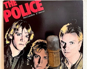 The Police "Outlandos D'Amour" Vinyl Record Album 1970s Punk Reggae Pop LP Sting The Police Vintage Vinyl (Original 1979 A&M w/'Roxanne')