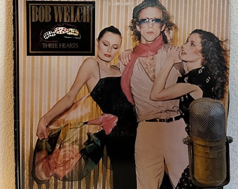 Vintage 1970's Music Bob Welch "Three Hearts" Vinyl Record Album LP 70's Soft Rock and Roll Pop (1979 Capitol w/"Precious Love","Church")