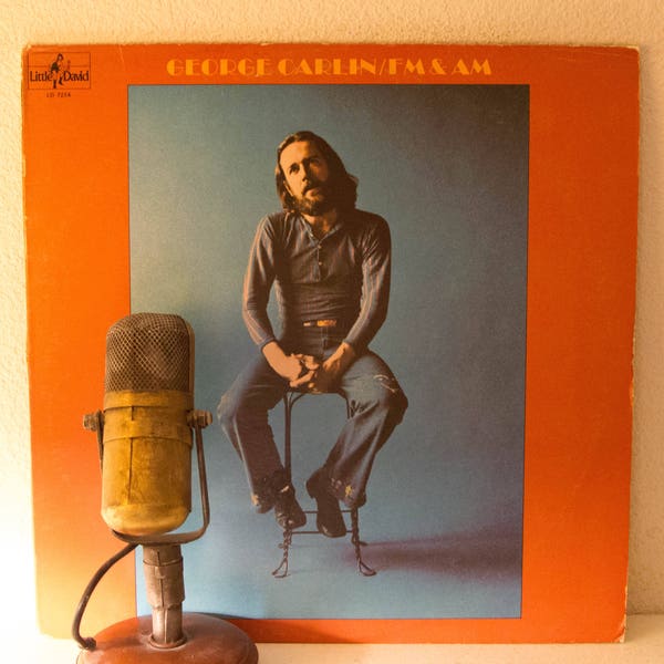 George Carlin "Fm & Am" Vintage LP Record 1970s Comedy Laughter Stand Up Comedian Social Commentary (1972 Little David Records)