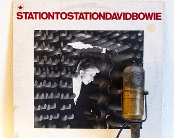 David Bowie "Station To Station" CANADA Vinyl Record Album 1970s British Art Rock Classic Rock and Roll (1976 RCA CANADA w/ "Golden Years")