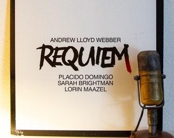 Andrew Lloyd Webber "Requiem" Placido Domingo Vintage Vinyl Record Album Sarah Brightman (1985 EMI) Vintage Vinyl Winter Sale Deals