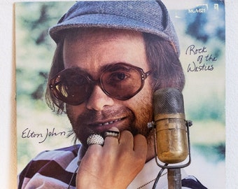 Elton John "Rock of the Westies" Vinyl Record Album 1970s Music British Pop Rock and Roll Classic Rock (w/ "Island Girl") Vinyl Sale