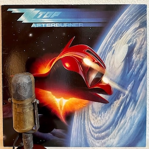 ZZ Top &quot;Afterburner&quot; Vinyl LP Classic Rock Record Album 1980s Blues Rock and Roll Guitar Hero (1985 WB w/&quot;Stages&quot; & &quot;Sleeping Bag&quot;)