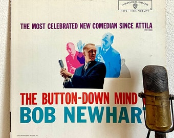 Bob Newhart Vinyl "The Button-Down Mind Of Bob Newhart" Record 1960s Spoken Word Stand Up Comedy LP (1960 Mono WB w/"Driving Instructor")