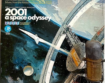 1960s Sci-Fi Movie Vinyl Music "2001: A Space Odyssey" Record Album 'Original Motion Picture Soundtrack' Stanley Kubrick (1968 MGM)