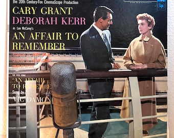 Cary Grant Deborah Kerr Vinyl Record Album 1950s Mid Century Romantic Love soundtrack"An Affair To Remember"(MONO original 1957 6-eye label)