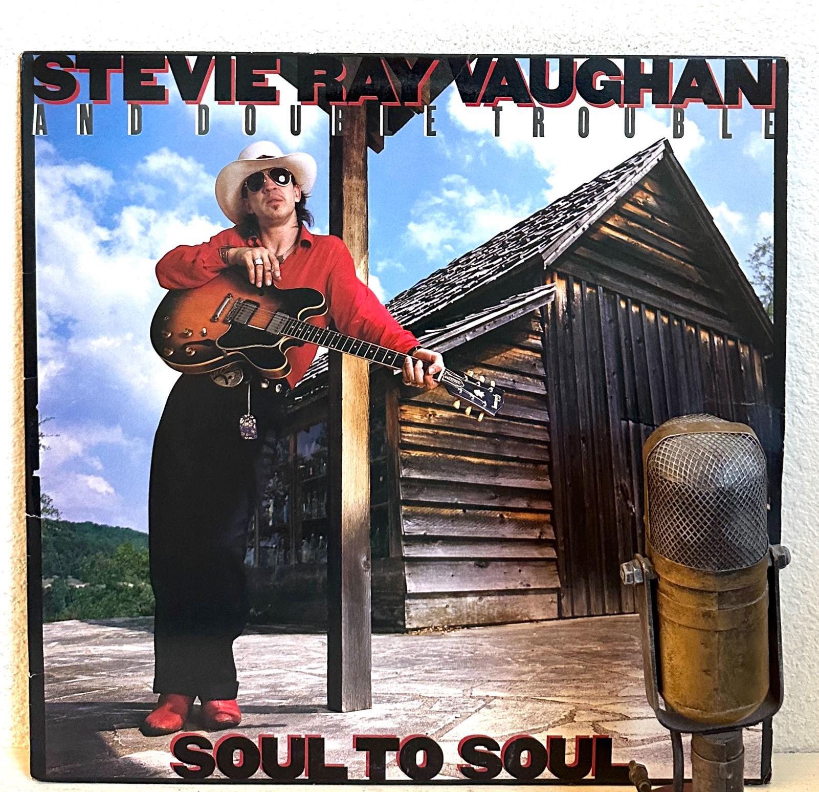 Stevie Ray Vaughan Vinyl "Soul To Soul" Record Album 1980s Classic Rock and Roll Guitar Hero Blues Rock Roots Texan LP (1985 Epic Records)