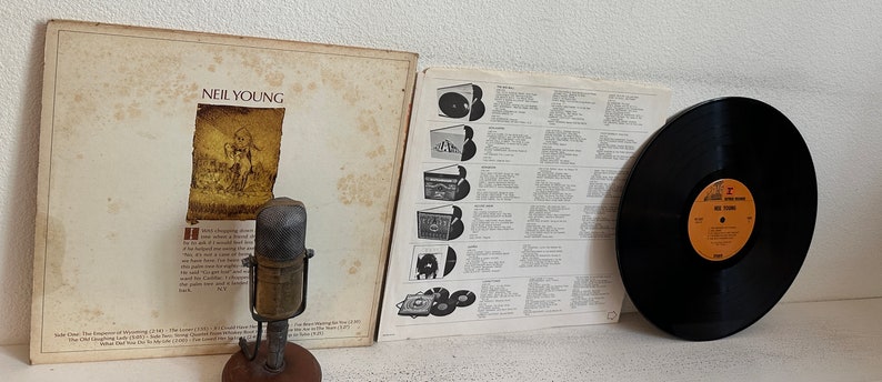 Neil Young Vinyl Record Album Neil Young 1970 Re-Issue Reprise Records solo debut with The Old Laughing Lady image 3