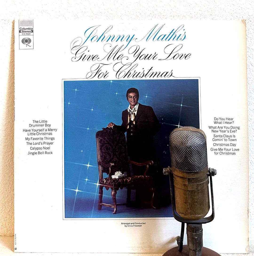 Johnny Mathis Christmas Vinyl Record Album Christmas Holiday Music LP