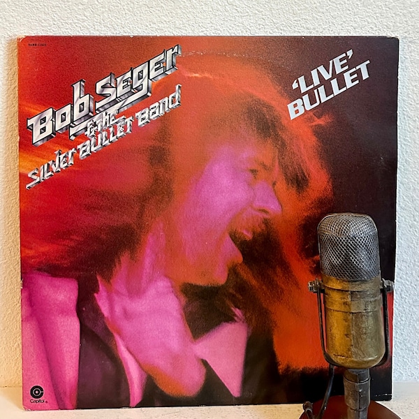 Bob Seger "LIVE Bullet" Vinyl Sale Vintage 2LP Live Album Sale 1970s Classic Rock Detroit Soul (1976 Capitol w/"Turn The Page" & "Katmandu")