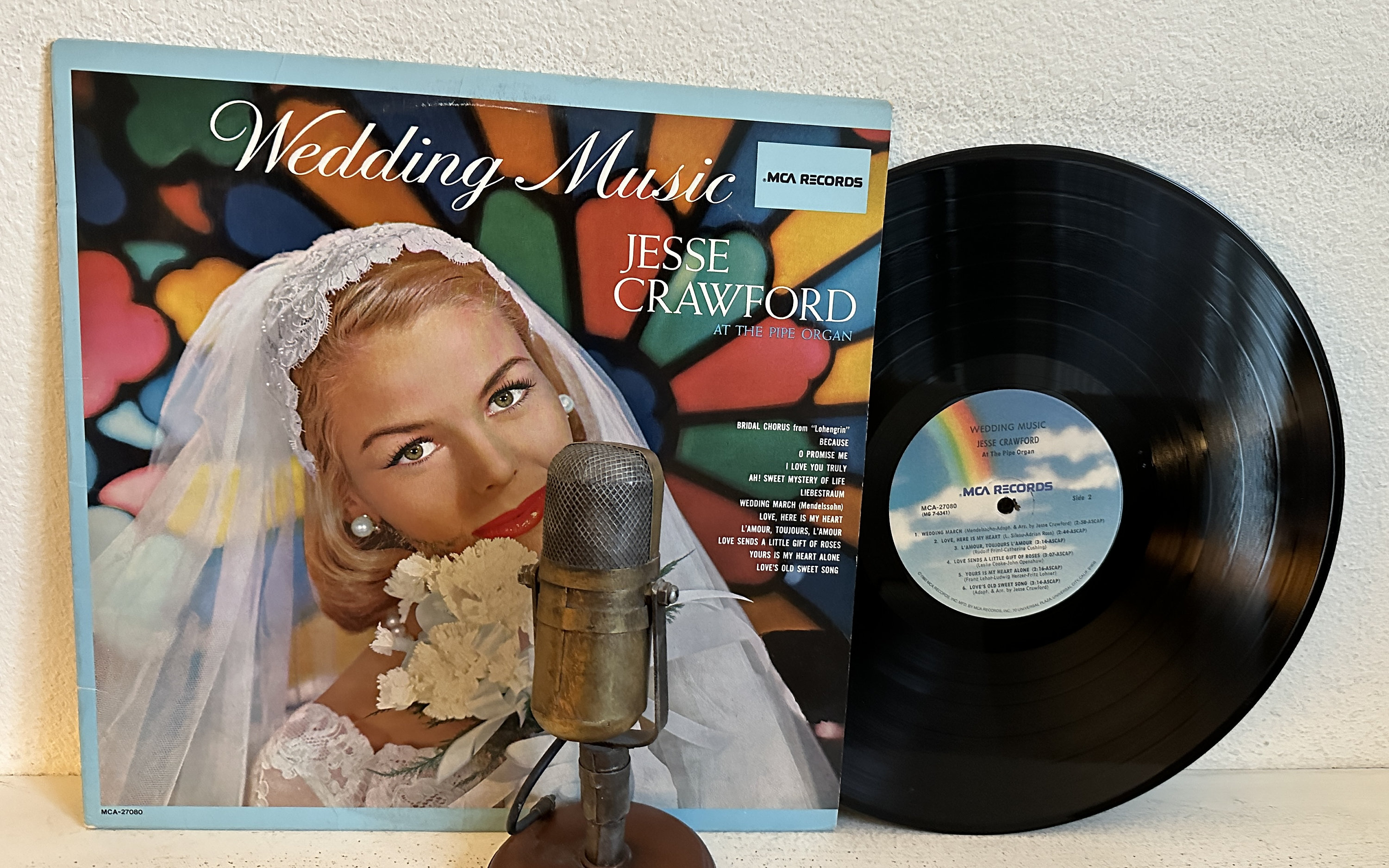 Wedding Music Vinyl Record Album Bride Church Pipe Organ Bouquet