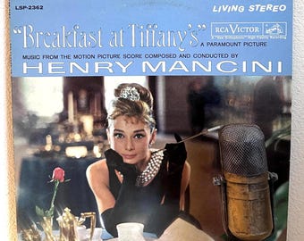 Breakfast at Tiffany's (Audrey Hepburn) Love Lovers Romantic Music from the Motion Picture w/ Henry Mancini (STEREO 1961 Rca w/"Moon River")