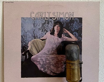 70's Music "Carly Simon" Debut LP Vintage Vinyl Record Album 1970's Folk Rock Pop Love Songs Music (1971 Elektra)