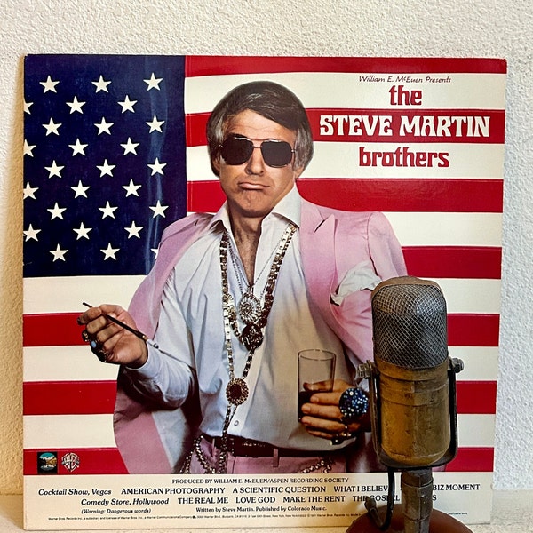 Steve Martin Vinyl Record Album 1980s Comedy Stand-Up Silly Funny Laughs LP "The Steve Martin Brothers"(Orig. 1981 WB)