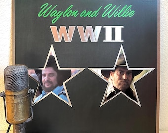 Vintage 1980's Country Music ORIGINAL Waylon Jennings & Willie Nelson "WW2" Vinyl Duet Record Album (1982 RCA w/"Heroes","Last Cowboy Song")