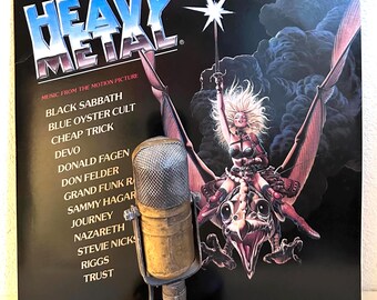 Heavy Metal Vinyl Soundtrack "Heavy Metal" Record REISSUE 1980's Music Journey Black Sabbath Blue Oyster Cult Stevie Nicks (1980s Full Moon)