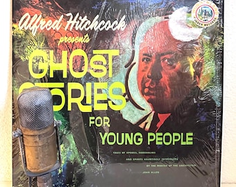 Halloween Vinyl "Alfred Hitchcock Presents Ghost Stories For Young People" Record Album 1960's Ghosts, Spirits, Hobgoblins (1962 Golden)