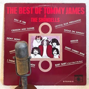Vintage Vinyl LP Record Album Tommy James & The Shondells &quot;The Best of&quot; (1970 Roulette Repress Unipak w/ &quot;Crimson and Clover&quot;, &quot;Mony, Mony&quot;)