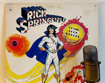 Rick Springfield "Comic Book Heroes" Vinyl Record Album 1970s Pop Australian Rock and Roll Bubblegum Teen Idol Coverboy LP (1973 CBS)