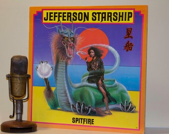 1970's Classic Rock Jefferson Starship "Spitfire" Vinyl Sale Record (Original 1976 Grunt Records, "St. Charles" and "Dance with the Dragon")
