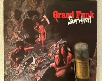 Vintage Classic Rock 1970's Music Grand Funk "Survival" Record Album LP 70's Michigan Rock and Roll (1971 Capitol w/"Gimme Shelter")