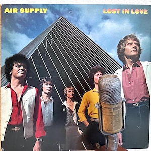 Soft Rock 1980&#39;s Music Air Supply &quot;Lost In Love&quot; Vintage Vinyl Record Album 80&#39;s Yacht Rock and Pop (1980 Record Club w/&quot;All Out Of Love&quot;)