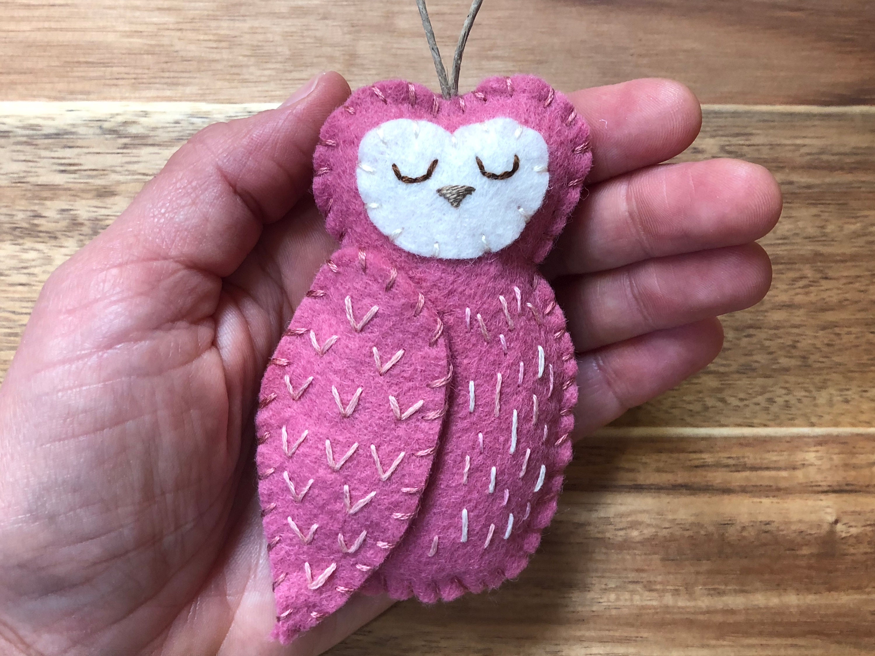 Owl Ornament Felt Owl Ornament Woodland Ornament First | Etsy
