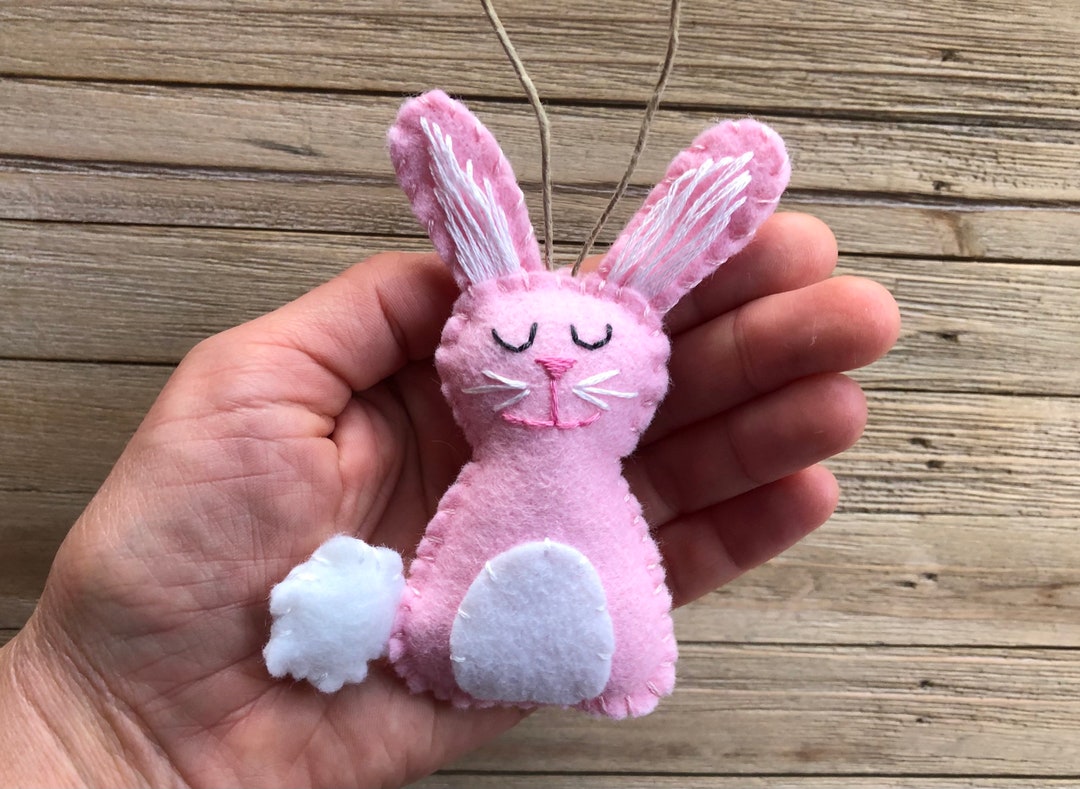 Personalized Bunny Ornament Bunny Rabbit Ornament Wool Felt Etsy