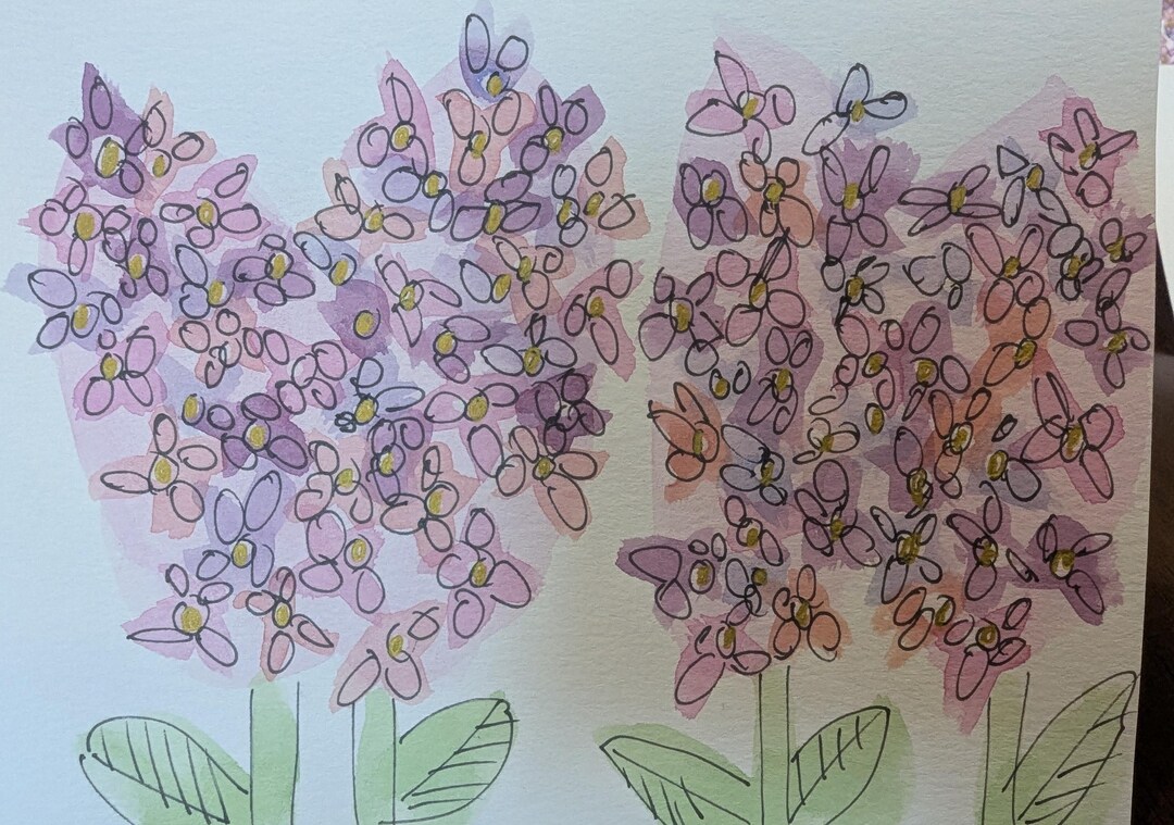 Hydrangea Greeting Card - Etsy