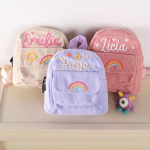 Sac à dos personnalisé pour enfant, sac à dos préscolaire, sac à dos personnalisé pour bébé, mini sac à dos mignon, cadeau pour enfant, cadeau d'anniversaire pour fille garçon