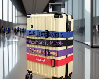 Personalized Embroidered Name Luggage Strap, Custom Luggage Tags with Name, Luggage Belt, Unique Travel Essentials for Holiday & Business