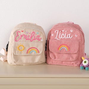 Sac à dos personnalisé pour enfant, Sac à dos pour enfants d'âge préscolaire, Sac à dos personnalisé pour tout-petits avec nom, Mignon mini sac à dos, Cadeau pour enfants filles garçons, Rentrée scolaire