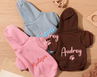 Personalized Dog Hoodie – Custom Embroidered Pet Sweatshirt for Small & Large Dogs