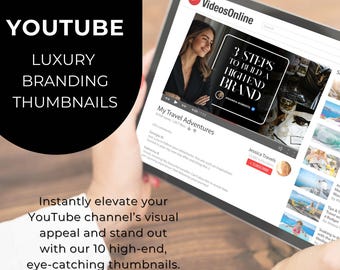 Luxury Branding YouTube Thumbnail Templates Black Modern Canva