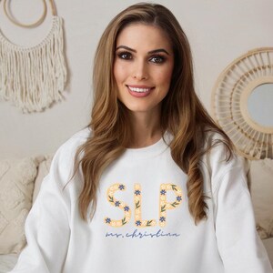 Personalized SLP Sweatshirt, Custom SLP Shirt, Speech Therapist Sweatshirt, Speech Language Pathologist, Speech Language Shirt, Speechie