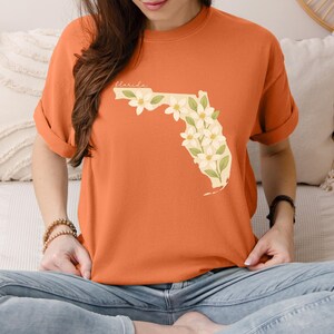 Comfort Colors Florida Tshirt, Florida State Flower, Retro Florida Shirt, Vintage Florida Tee, Oversized Florida Shirt, Vintage Florida