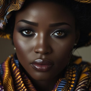 African Warrior Woman Digital Wall Art – Tribal Ethnic Printable Poster – Bold Feminine Strength Home Decor