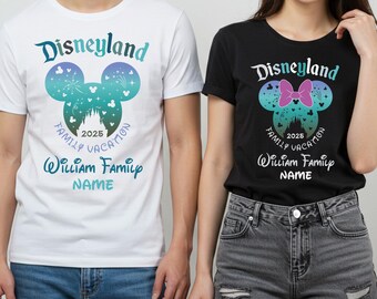 Maglietta personalizzata per il viaggio in famiglia a Disney, maglietta coordinata per le vacanze