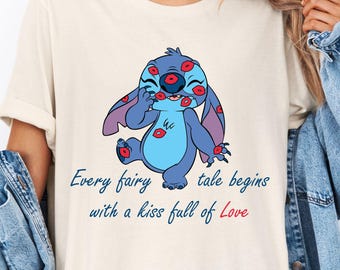 Stitch Valentine's Day Shirt, Women's Valentine Tee