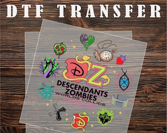 Descendants Zombies DTF Transfer: Ready To Press, Girls Skye Design
