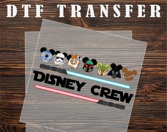 Disney Star Wars DTF Transfer, Familienausflug, fertig zum Pressen