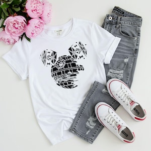 Mickey Death Star, Star Wars Shirt, Disney World Shirt, Star Wars Vintage shirt, Star Wars Gift, Star Wars Crewneck Shirt Disney Man Shirt
