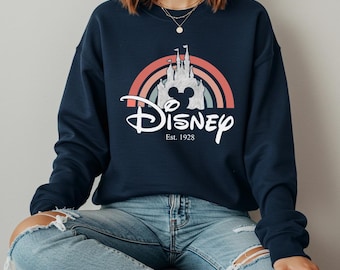 Disney Rainbow Castle Sweatshirt, Disney Trip Matching Hoodie