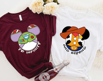 無限の彼方へ Tシャツ、トイ・ストーリー シャツ、ディズニー イヤー バズ・ライトイヤー シャツ、ディズニー イヤー トイ・ストーリー Tシャツ、ディズニー ファミリー トリップ Tシャツ